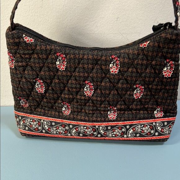 Vera Bradley Houndstooth Brown, Black and Red Patterned Women's Shoulder Bag - Picture 4 of 7